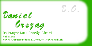 daniel orszag business card