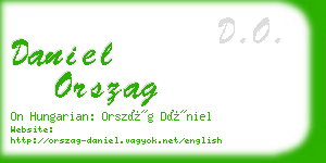 daniel orszag business card